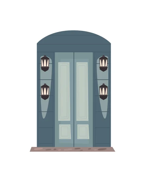 Front gray door — 스톡 벡터