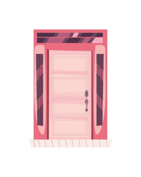 Puerta color rosa — Archivo Imágenes Vectoriales