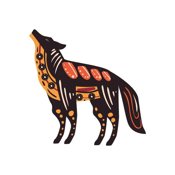 Wolf inheems dier — Stockvector