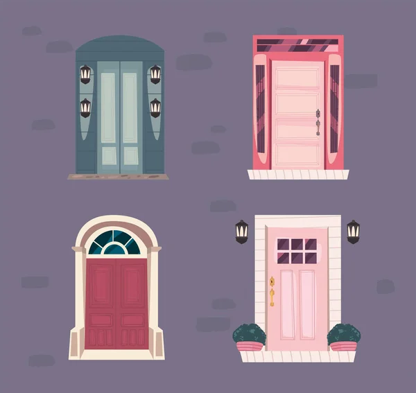 Various fronts doors — Stock vektor