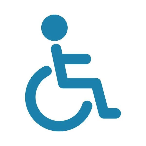 Símbolo de silla de ruedas para discapacitados — Vector de stock
