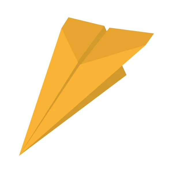 Icono plano de papel amarillo — Vector de stock