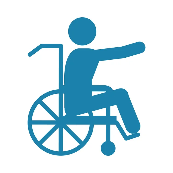 Person im Rollstuhl — Stockvektor