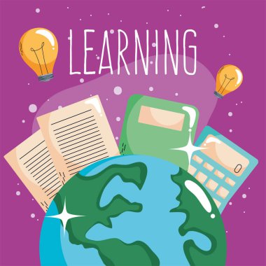 learning lettering with earth