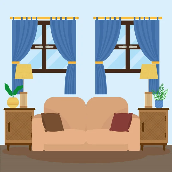 Bydlení pohodlný dům — Stockový vektor