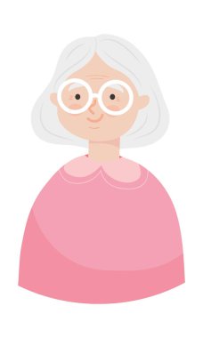 çizgi film yaşlı kadın.