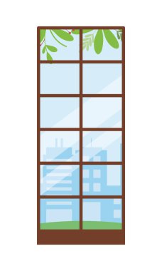 Şehir manzaralı pencere