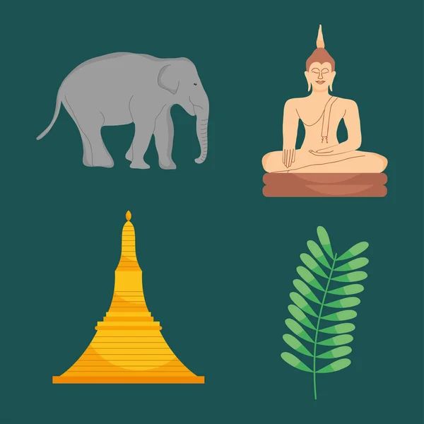 Design von Symbolen in Thailand — Stockvektor