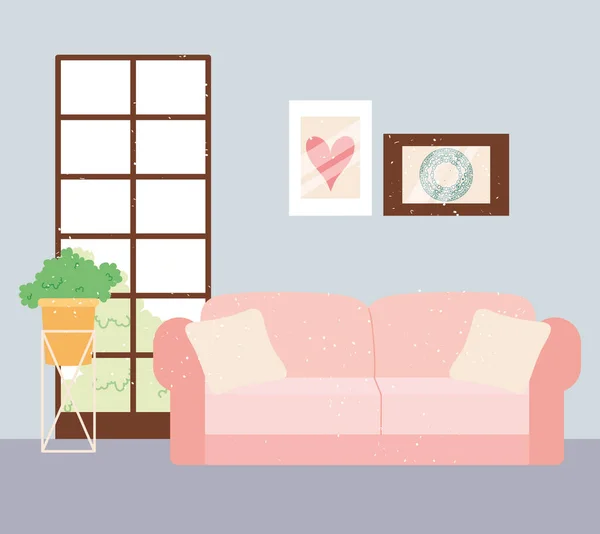 Sala de estar ilustración — Vector de stock