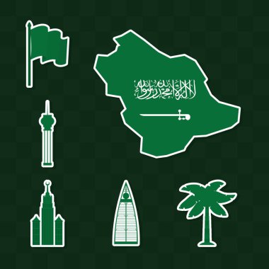 Saudi arabia icon set clipart