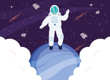 Neptün 'de astronot ve kayan yıldızlar