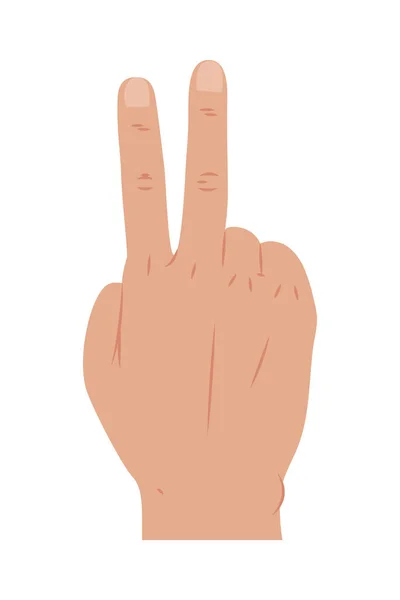 Main avec geste de paix — Image vectorielle