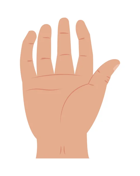 Icona della mano umana — Vettoriale Stock