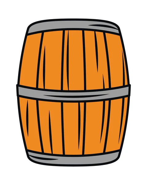 Ícone de barril de madeira — Vetor de Stock