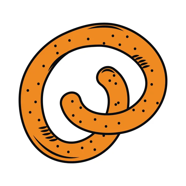 Pretzel pictogram afbeelding — Stockvector