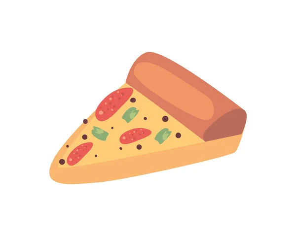 Porción de pizza italiana — Vector de stock