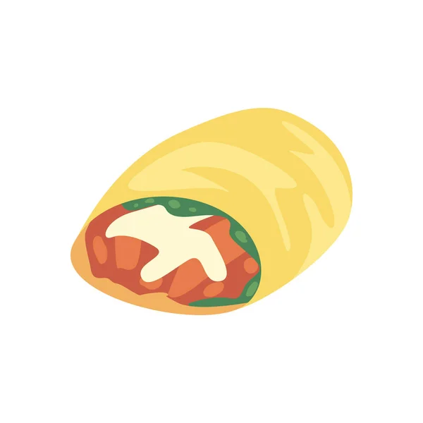 Mexican burrito food — Stock Vector