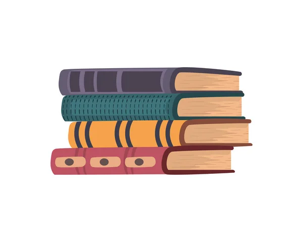 Mucchio di quattro libri — Vettoriale Stock