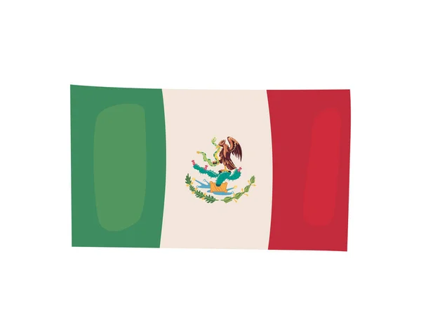 País de bandera mexicana — Vector de stock