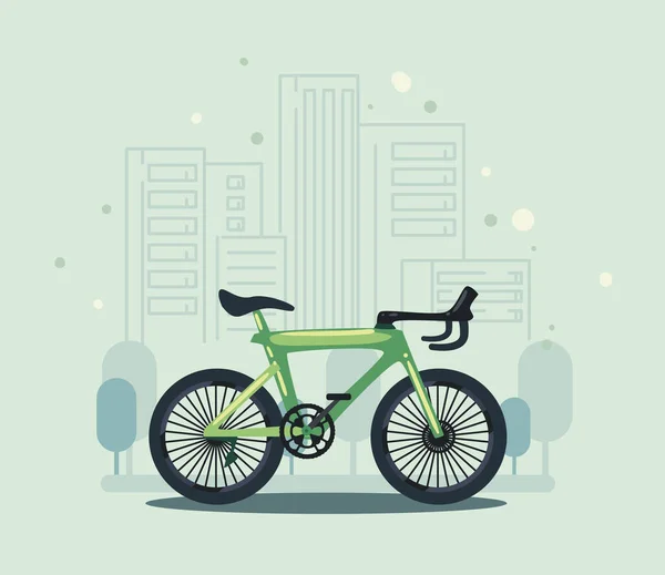 Eco bicycle scene — Stock Vector