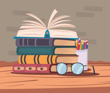 kitaplar ve okuryazarlık simgeleri