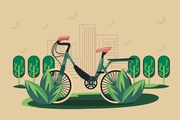 Vélo respectueux de l'environnement — Image vectorielle