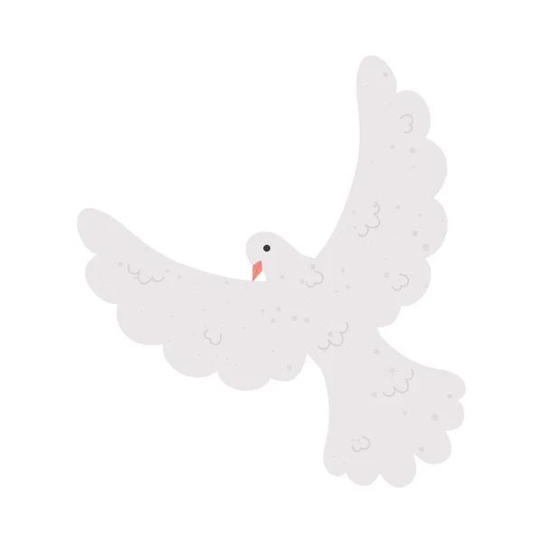 Біла голубка значок — стоковий вектор