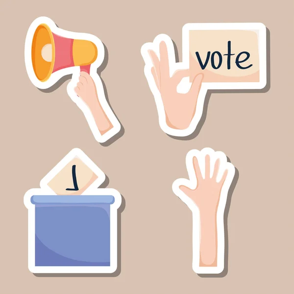 Votación y democracia — Archivo Imágenes Vectoriales