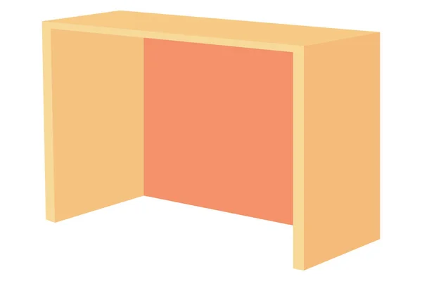 Wooden desk icon — Stock Vector