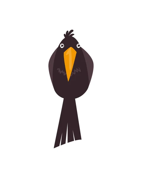 Cuervo icono de dibujos animados — Vector de stock