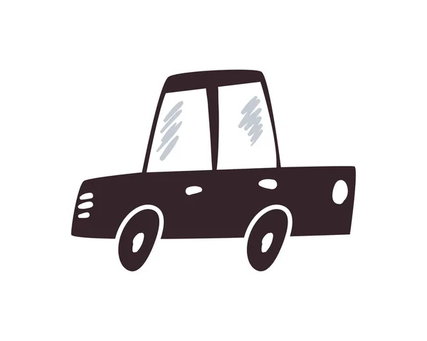 Geïsoleerde zwarte auto — Stockvector