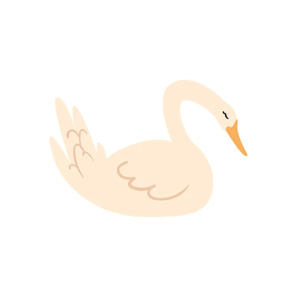 Swan cartoon icon — Stock Vector