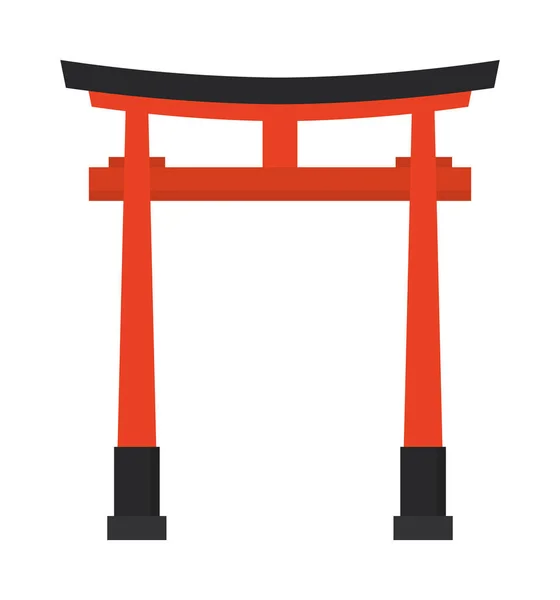 Puerta torii japonesa — Vector de stock