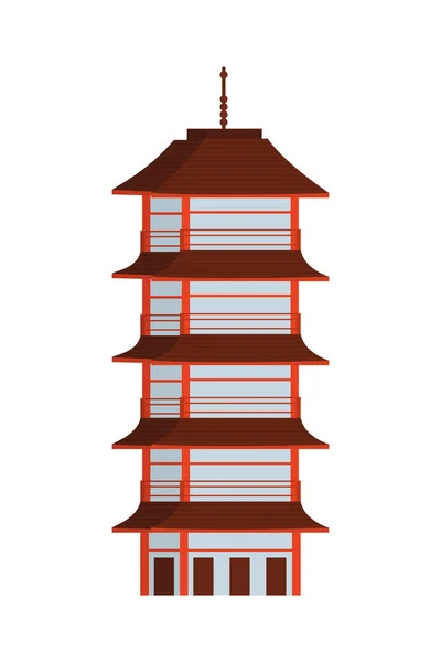 Icône tour shinto — Image vectorielle