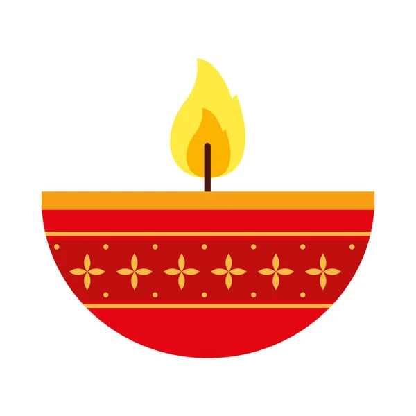 Diwali diya ikona — Wektor stockowy