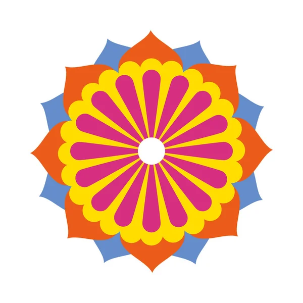 India rangoli icono — Vector de stock