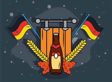 Ekim Festivali Almanya bayrakları partisi