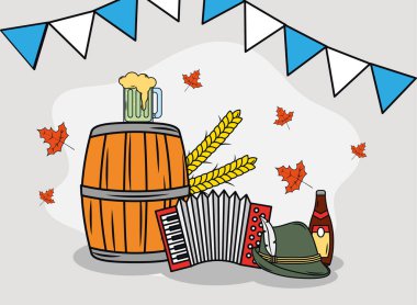 Ekim Festivali çelenkleri ve simgeleri