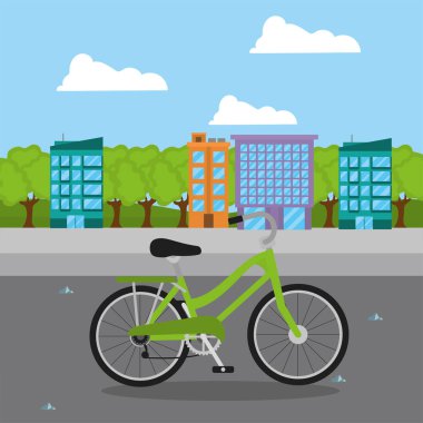 Şehir manzaralı motosiklet ekosu taşımacılığı