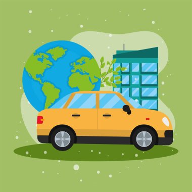 Topraklı ve binalı araba