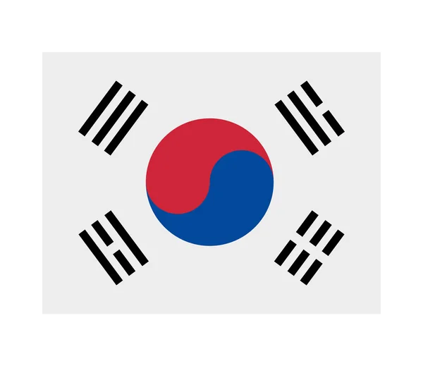 Ícone bandeira da Coreia — Vetor de Stock