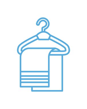 Havlu askıda, sıra şeklinde.