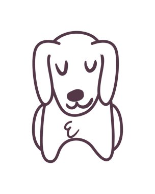 Kulakları aşağıda evcil köpek.