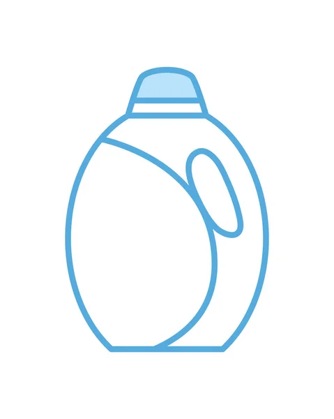Ligne bouteille détergent plastique — Image vectorielle