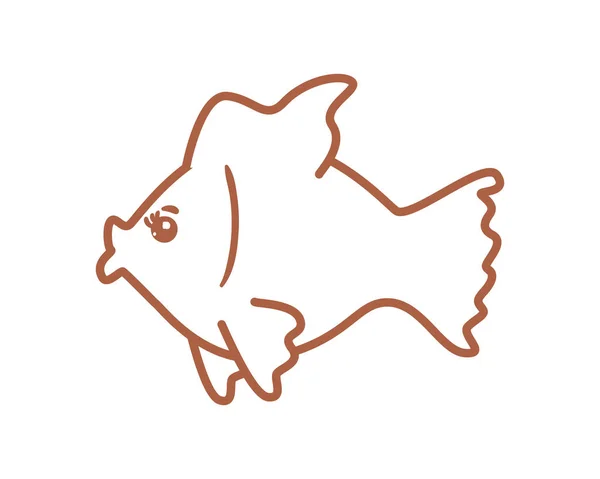 Animal de compañía de pescado — Vector de stock