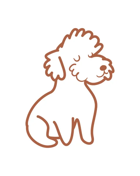 Perro peludo mascota — Vector de stock