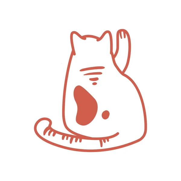 Gato trasero mascota — Archivo Imágenes Vectoriales