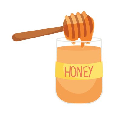 bal şişesi ve dipper.