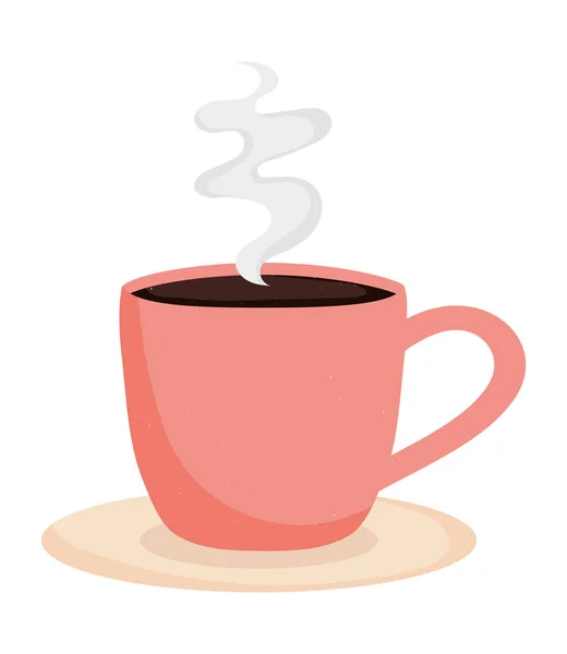 Taza de café caliente — Vector de stock