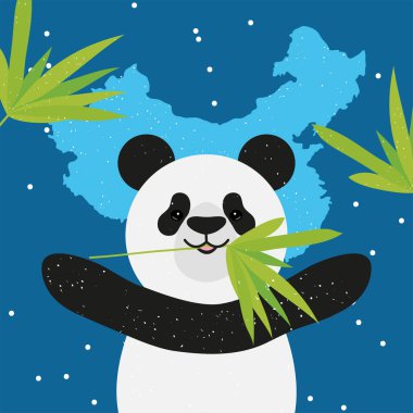 bambu ile ayı Panda